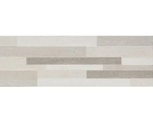 Keramik Dekorfliese Cloud Muretto 25,0x75,0 cm beige braun grau geflammt