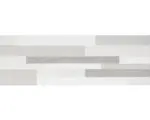 Hornbach Keramik Dekorfliese Cloud Muretto 25,0x75,0 cm grau weiß beige geflammt