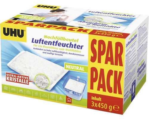 UHU Luftentfeuchter Nachfüllung Original 3 x 450 g