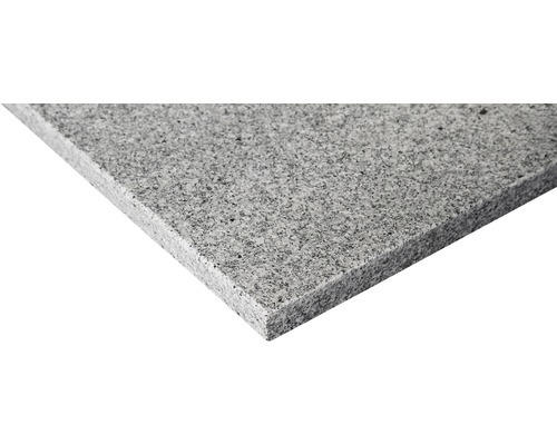 FLAIRSTONE Trittstufe Iceland white grau 1 Längsseite geschliffen und gefast 115 x 35 cm