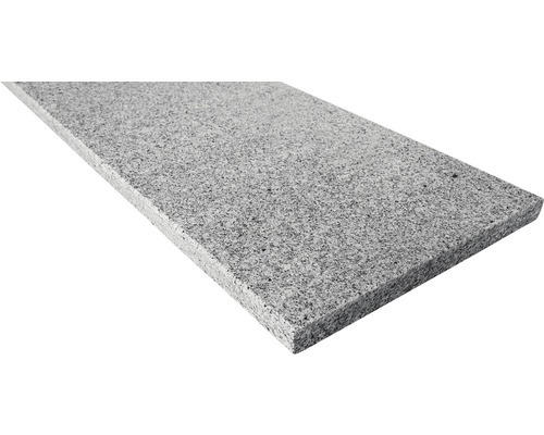 FLAIRSTONE Poolumrandung Iceland white grau gerade 1 Längsseite gerundet 115 x 35 x 3 cm