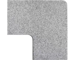 FLAIRSTONE Poolumrandung Iceland white grau Eckstück innen + außen gerundet 60 x 35 / 60 x 35 x 3 cm