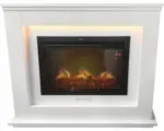 Hornbach Elektrisches Kaminfeuer Sonnenkönig Stockholm 98x80 cm weiß 2000 Watt mit Fernbedienung