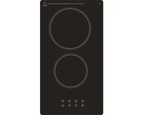 Glaskeramikkochfeld PKM EB-DCF-2X 28,8x52 cm 2 Kochzonen