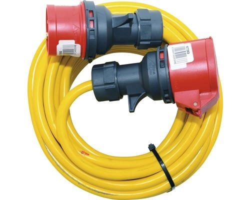 Verlängerungskabel für Baustellen CEE AT-N07V3V3-F 5G IP44 1,5 mm² 20 m gelb