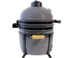Hornbach Holzkohlegriller Grill Guru Original Compact Kamado grau mit Ø 33 cm Grillfläche, Deckel, Thermometer und Grillrost