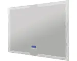 Hornbach LED-Lichtspiegel Baden Haus Multimedia mit Touch Bluetooth Antifog und FM Radio inkl. Spiegelheizung und Lautsprecher eckig 120x90 cm