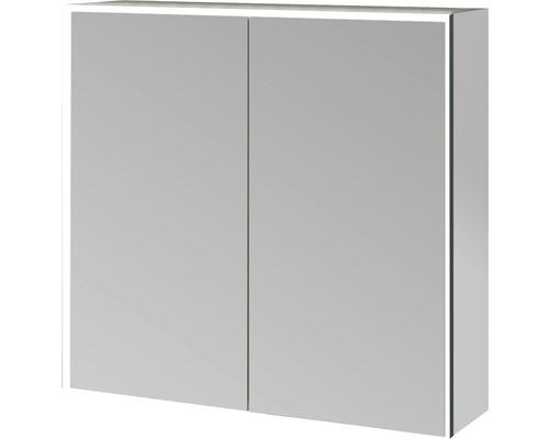 LED-Spiegelschrank Baden Haus SPACE 2-türig 75x70 cm schwarz