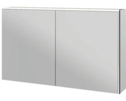 LED-Spiegelschrank Baden Haus SPACE 2-türig 120x70 cm schwarz