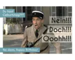 Hornbach Mini-Grußkarte Geburtstag Nein!!! Doch!!! Ooohh!!! 7,7x5,5 cm