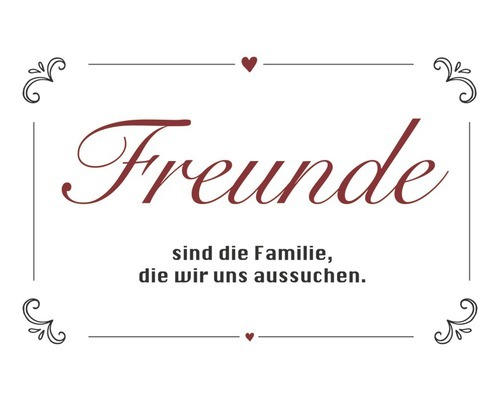 Dekomagnet Freunde sind die Familie 5,5x8,5 cm