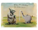 Hornbach Postkarte Viel zu lernen du noch hast Otti-Waan Kenobi 14,8x10,5 cm