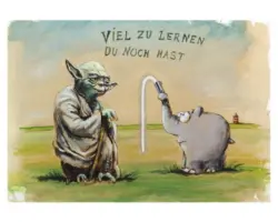 Postkarte Viel zu lernen du noch hast Otti-Waan Kenobi 14,8x10,5 cm