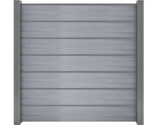 Sichtschutz Zaun Flex Grande 180 x 180 cm grau