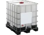 Hornbach IBC-Tank, Transportcontainer GRAF 1.000 l mit UN-Kennzeichnung geeignet für Gefahrgüter auf Kunststoff-Palette