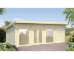 Hornbach Gartenhaus Heidi 22,8 m² inkl. Fußboden 821 x 300 cm natur