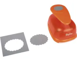 Motivstanzer: Oval mit Zierrand, 7,5x5,5 cm