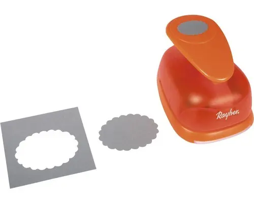 Motivstanzer: Oval mit Zierrand, 7,5x5,5 cm