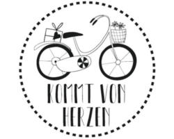 Stempel "Kommt von Herzen", 3cm ø