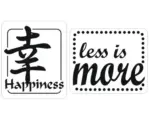 Hornbach Labels "Happiness" + "less is more", 2 Stück