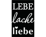 Hornbach Label "Lebe,lache,liebe" 40x65mm