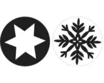 Hornbach Labels Schneeflocke + Stern, 30mm ø, 2 Stück