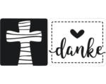 Hornbach Labels Kreuz +"danke", 2 Stück