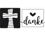 Hornbach Labels Kreuz +"danke", 2 Stück