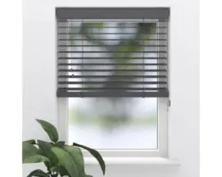 PVC-Jalousie Holzoptik anthrazit 75x240 cm