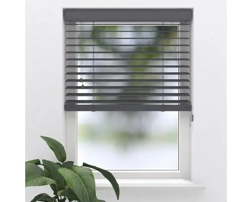 PVC-Jalousie Holzoptik anthrazit 75x240 cm
