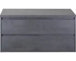 Waschbeckenunterschrank Sanox Porto 59x120x50 cm mit Waschtischplatte beton anthrazit