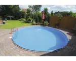 Hornbach Einbaupool Stahlwandpool-Set Kwad Palma volleinbau rund Ø 350x120 cm inkl. Sandfilteranlage, Skimmer, Anschlussschlauch & Protector weiß