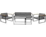 Hornbach Loungeset Acamp Lounge Space 5-Sitzer 5-teilig anthrazit inkl. Sitzkissen