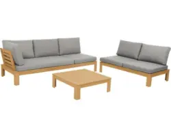 Loungeset Acamp Lounge Granada 5-Sitzer 3-teilig holz inkl. Sitzkissen