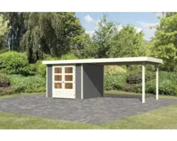 Gartenhaus Karibu Kodiak inkl. Schleppdach 500x246 cm terragrau