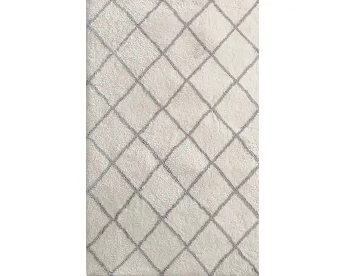 Teppich Shaggy Raute Stream ivory 80x150 cm