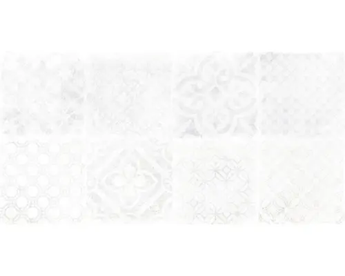 Feinsteinzeug Dekorfliese Sasso 30,0x60,0 cm weiß rektifiziert