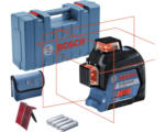 Hornbach Linienlaser Bosch Professional GLL 3-80 inkl. 4 x Batterie (AA), Laserzieltafel im Handwerkerkoffer