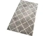 Hornbach Teppich Shaggy Raute Stream mittelgrau 80x150 cm