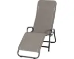 Hornbach Siena Garden Gartenliege Liegestuhl Sonnenliege Relaxliege Fano Textilgewebe anthrazit taupe