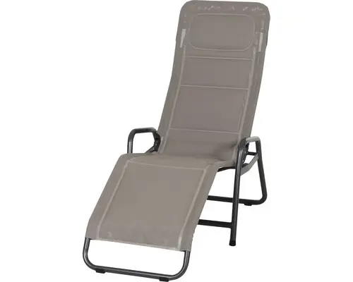 Siena Garden Gartenliege Liegestuhl Sonnenliege Relaxliege Fano Textilgewebe anthrazit taupe
