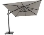 Hornbach Sonnenschirm Ampelschirm Siena Garden Sunset N+ mit Kurbelfunktion 350x260 cm Polyester taupe
