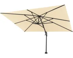 Sonnenschirm Ampelschirm Siena Garden Sunset N+ mit Kurbelfunktion 350x260 cm Polyester natur