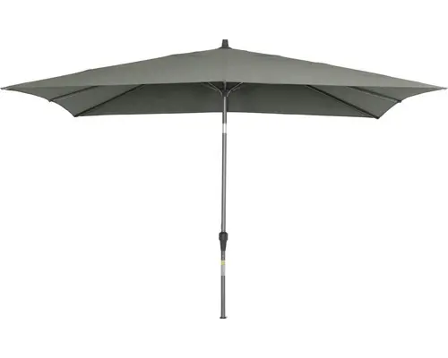 Sonnenschirm Marktschirm Siena Garden Avio mit Handkurbel 300x200 cm Polyester dunkelgrün