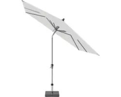 Sonnenschirm Marktschirm Siena Garden Avio mit Kurbelfunktion 250x250 cm Polyester grau