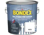 Hornbach BONDEX Holzfarbe für Außen weiss 2,5 l