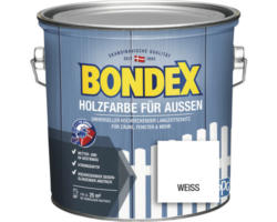 BONDEX Holzfarbe für Außen weiss 2,5 l