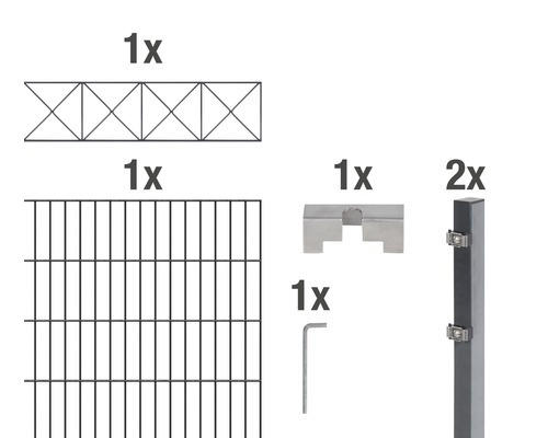 Doppelstabmatten-Set ALBERTS Nexus 200 x 160 cm, 2 m anthrazit