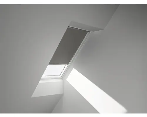 VELUX Verdunkelungsrollo uni grau manuell Rahmen weiß DKL UK04 0705SWL