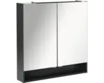 Hornbach LED-Spiegelschrank Fackelmann LUNA 2-türig 80x80x15 cm anthrazit
